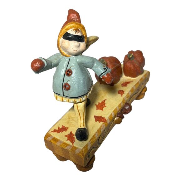 Set Of 3 House of Hatten Masked Fairy Pumpkins Denise Calla Figurines Halloween - Picture 12 of 16